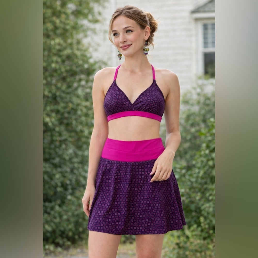 Title Nine active skirt set Pink and Purple, Tennis, beachwear, Summer, sports L